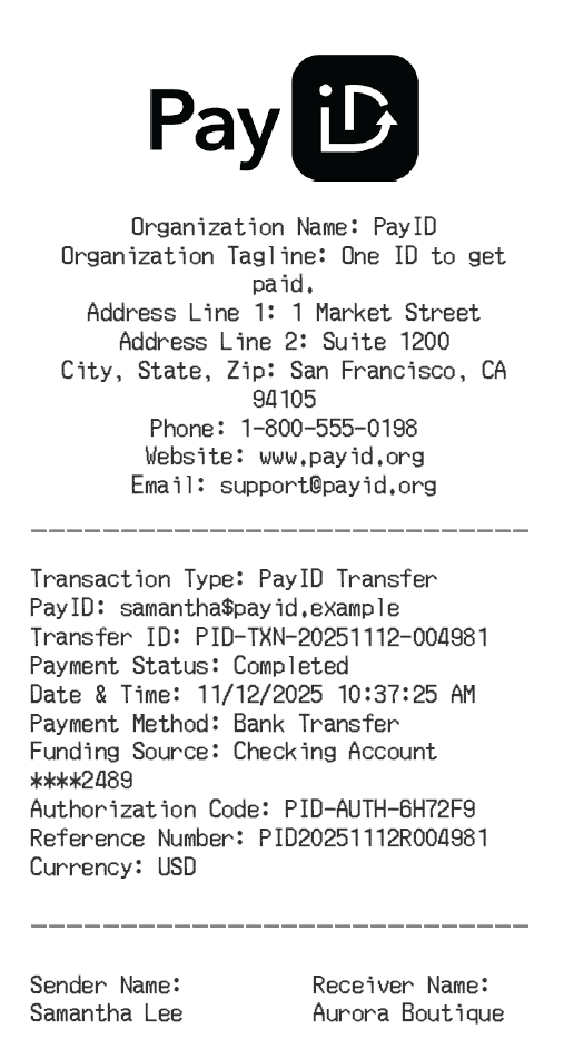 PayID Receipt Logo