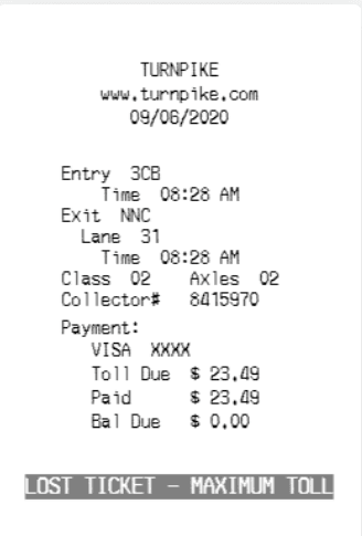 Tolls Receipt Logo