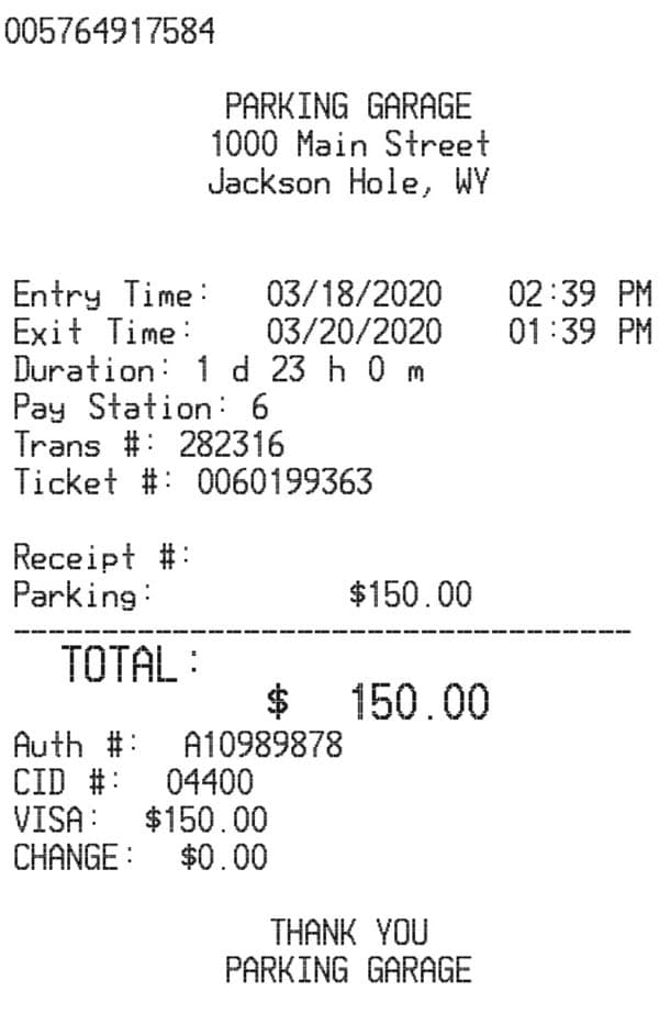 Airport Parking Receipt Logo