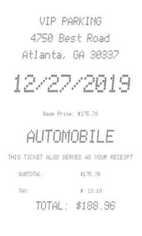 Parking Receipt Logo