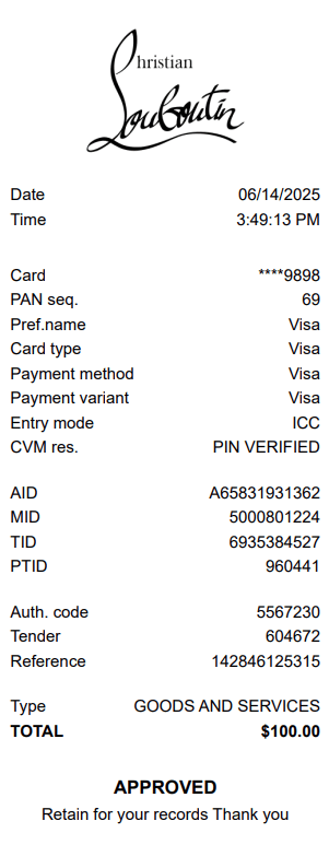 Christian-Louboutine Receipt Logo