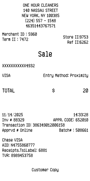 Cleaning Receipt Logo