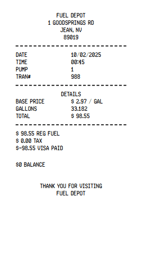 Gas Fuel Receipt 2 Logo