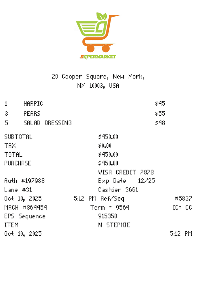 Grocery Receipt Logo