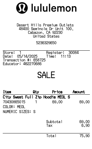 Lululemon Receipt Logo