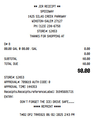 SpeedWay Receipt Logo