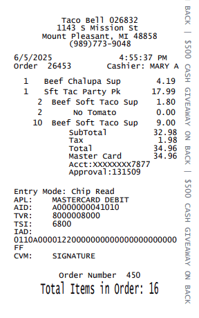 Receipt Image