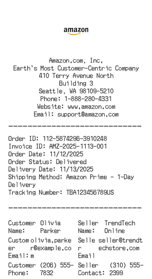 Amazon Receipt Logo