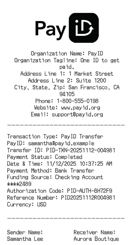 PayID Receipt Logo