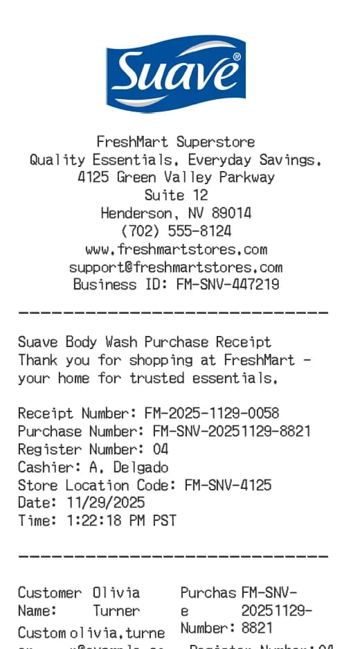 Suave Receipt Logo