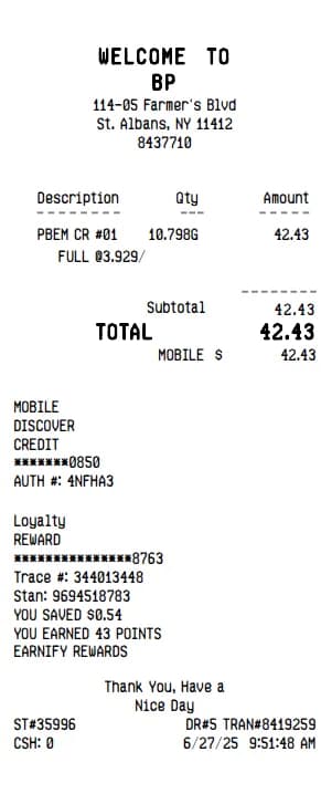 BP Receipt Logo