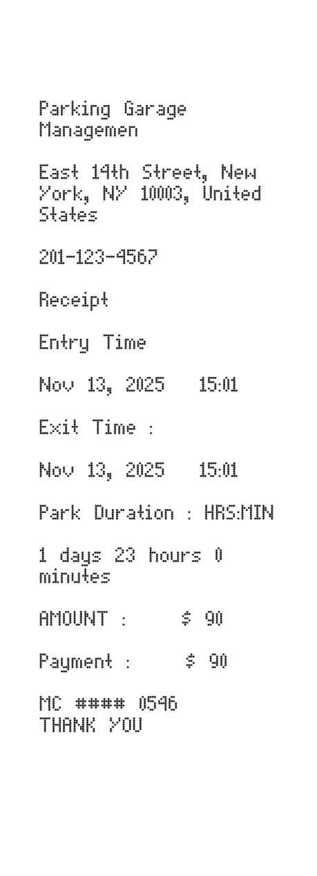 Car Parking Receipt Logo