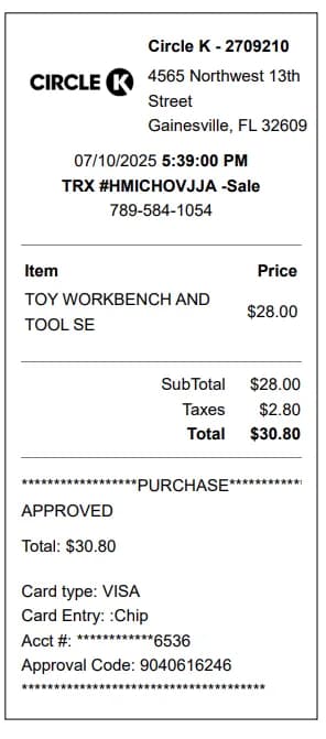 Circle k Receipt Logo
