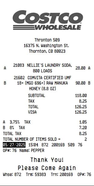 Costco Receipt Logo
