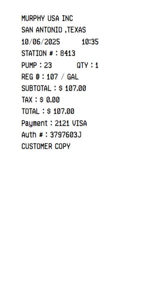 Gas Fuel Receipt 1 Logo