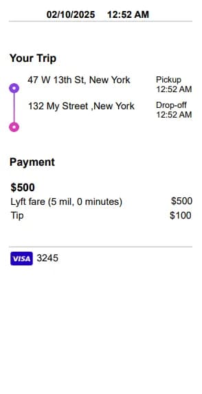 Lyft Receipt Logo