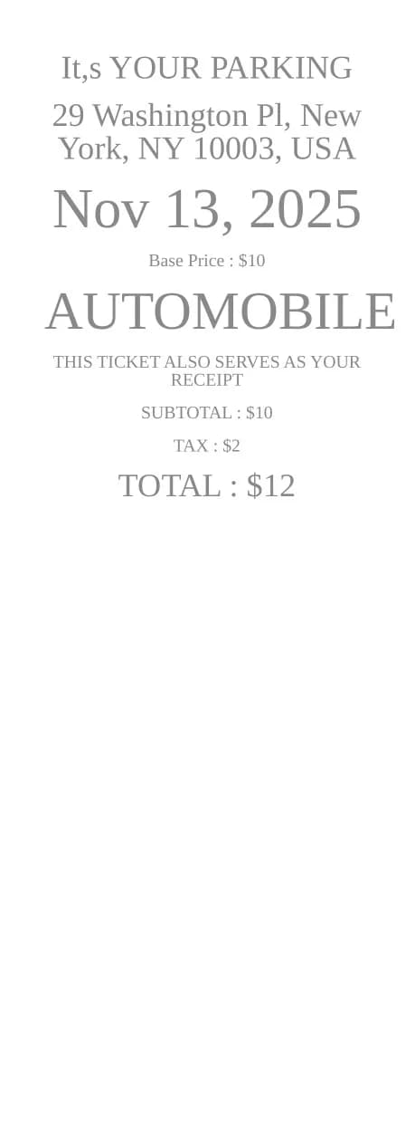 Parking Receipt Logo