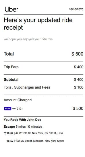 Uber Receipt Logo